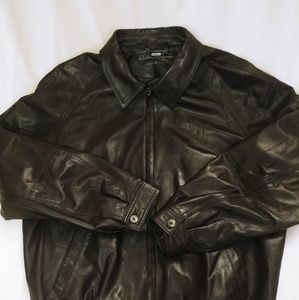 Salvatore Ferragamo Jackets & Coats - Salvatore Ferragamo Leather Collared Jacket Salvatore Ferragamo Jackets & Coats - Salvatore Ferragamo Leather Collared Jacket
